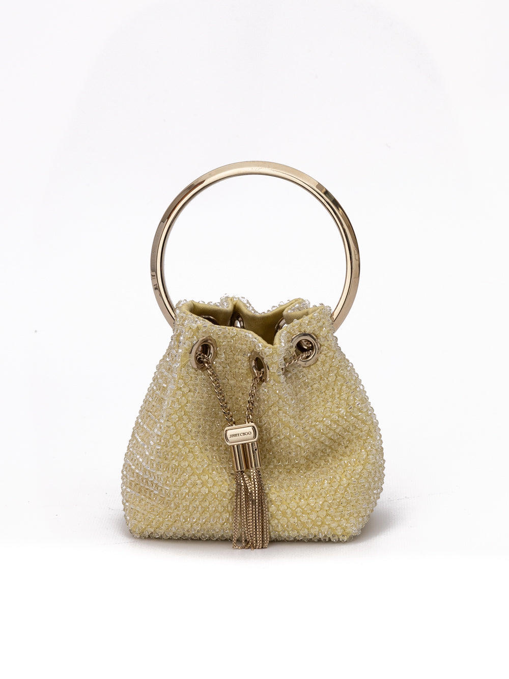 Jimmy Choo Yellow Bon Bon Micro Crystals Bucket